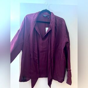 NWT - Theory Silk Scarf Shirt